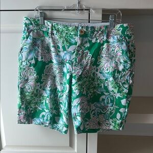 Lilly Pulitzer Floral Green Shorts
